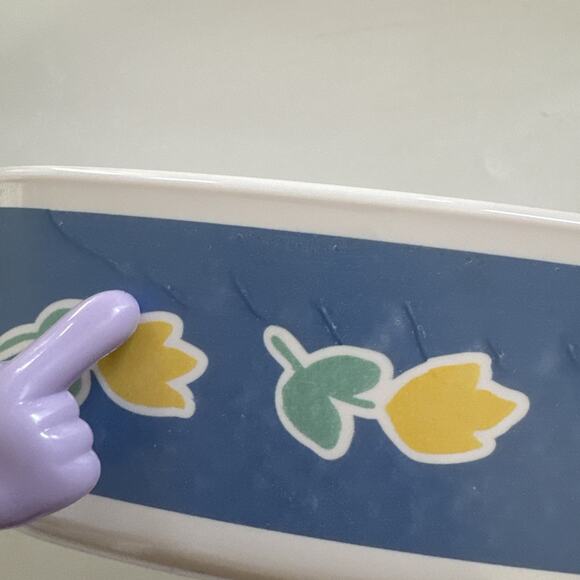 Vintage Corning Ware Primavera Casserole Dish A-2-B NO Lid 2 Liter USA Made - Picture 8 of 8